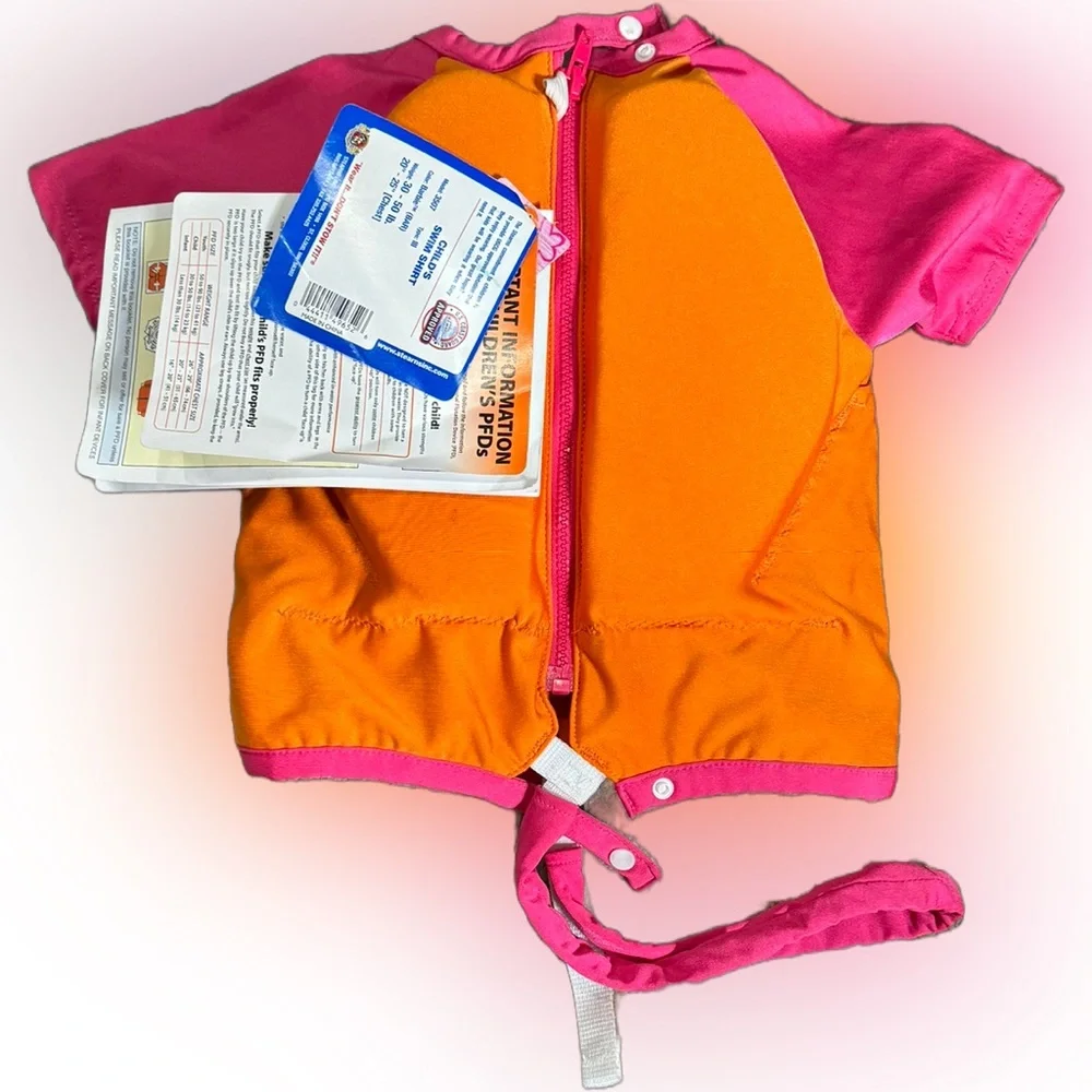 🌺STEARNS® CHILD BARBIE SHIRT LIFE JACKET | SWIM SHIRT🌸🌺